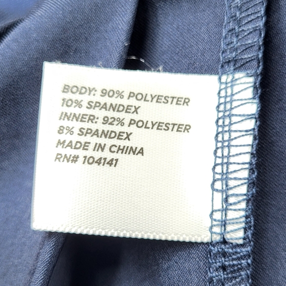 Lady Hagen SKORT Womens Size 6 Navy Blue Pockets Side Zip Pleats Skirt w Shorts - Picture 8 of 14